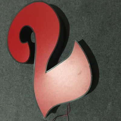 La impresión ULTRAVIOLETA 3D de la muestra de la letra de canal de la publicidad de la forma de la caja de luz iluminó la UL