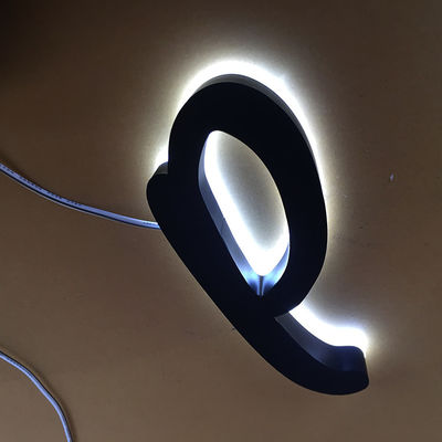 Muestra retroiluminada de acero inoxidable Barber Shop Logo 3000K-10000K de la letra