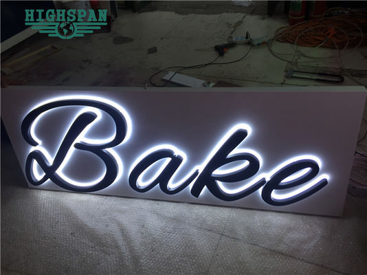 El laser cortó letras de acero inoxidables retroiluminadas de la señalización del tablero 12V de la muestra de la letra