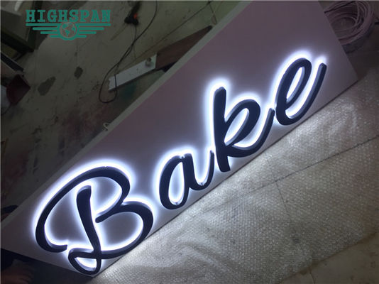 El laser cortó letras de acero inoxidables retroiluminadas de la señalización del tablero 12V de la muestra de la letra
