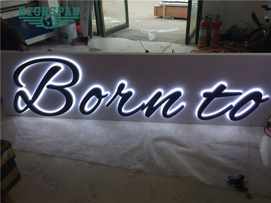 El laser cortó letras de acero inoxidables retroiluminadas de la señalización del tablero 12V de la muestra de la letra