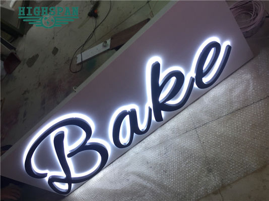 El laser cortó letras de acero inoxidables retroiluminadas de la señalización del tablero 12V de la muestra de la letra