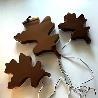 Muestra retroiluminada del metal del moho anti de acero de las letras de Rose Gold Mirror Backlit Stainless