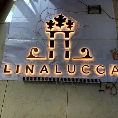 El OEM iluminó la letra de canal encendido firma el polaco retroiluminado del espejo