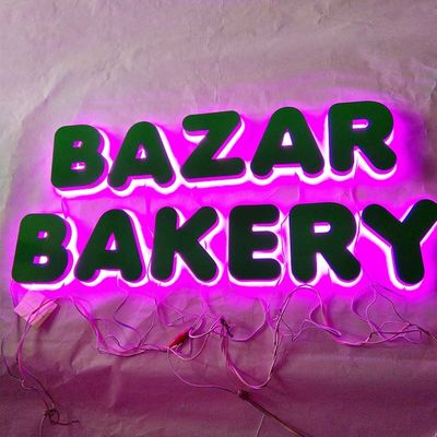 3D al aire libre iluminó la muestra retroiluminada llevada Logo For Business de la letra