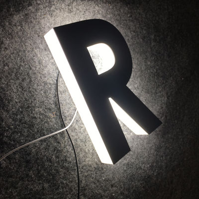 Publicidad delantera iluminada de acrílico de la tienda de la muestra del alfabeto plástico del ODM del OEM