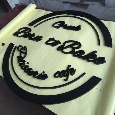 La muestra de acrílico de la letra 3D no iluminó las letras de Logo Wall Mount Logo Sign del negocio