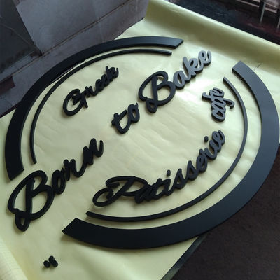 La muestra de acrílico de la letra 3D no iluminó las letras de Logo Wall Mount Logo Sign del negocio