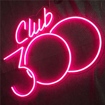 Muestra ligera de neón 12VDC del LED de la señal de neón de la pared del rosa de acrílico del soporte