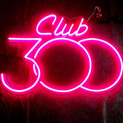 Muestra ligera de neón 12VDC del LED de la señal de neón de la pared del rosa de acrílico del soporte