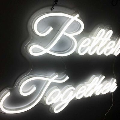 La señal de neón blanca del color LED mejora junto 12VDC