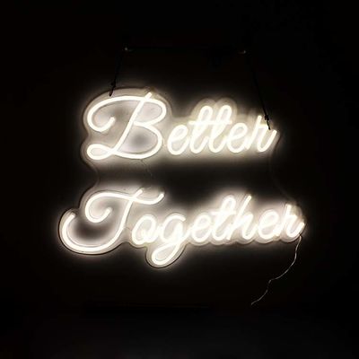 La señal de neón blanca del color LED mejora junto 12VDC