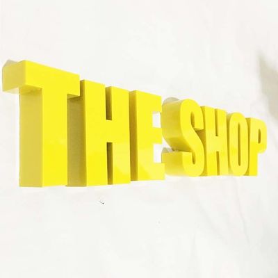 El oro cepilla la profundidad de acero inoxidable de la muestra el 10cm de la letra del metal para las oficinas gubernamentales