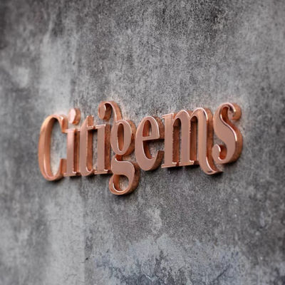 CE de aluminio ROHS de la letra de canal de acero de Cutted Logo Metal Letter Sign Stainless
