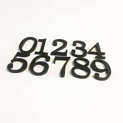 Matte Acrylic House Number Plaques negro firma el ODM reciclable del OEM
