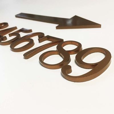 CE de acrílico sólido cortado plano ROHS de las muestras de número de la puerta de la muestra de acrílico de la letra