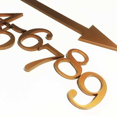 CE de acrílico sólido cortado plano ROHS de las muestras de número de la puerta de la muestra de acrílico de la letra