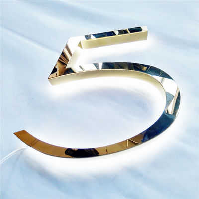 El laser de la muestra de número de casa del cepillo del oro del alto brillo cortó el CE RoHS