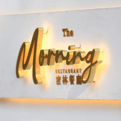 Corte del laser de Logo And Lettering Storefront Sign 12VDC del metal