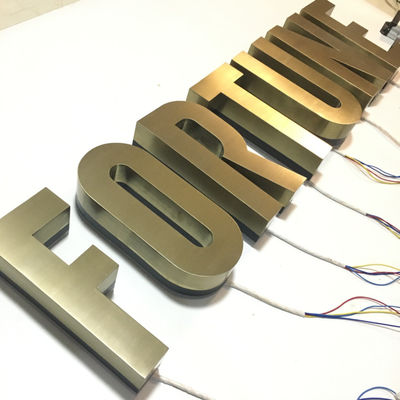 3d al aire libre iluminó la muestra del Lit del halo pone letras a la UL montada en la pared