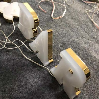 12m m Acrylic Company Logo Wall Sign Aluminum Channel pone letras a moho anti