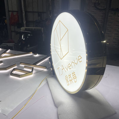 La tienda de acrílico luminosa redonda de la señalización de Lightbox utiliza séptico anti del moho anti
