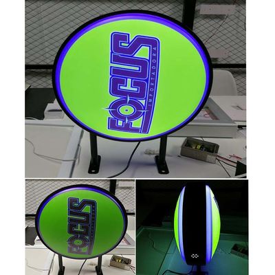 El doble de acrílico de la señalización de la caja de luz del café del restaurante echó a un lado