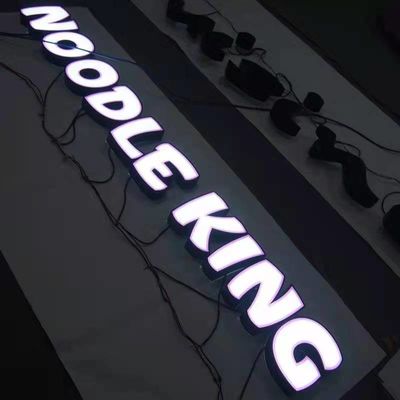 Shopfront iluminado Restaurant Sign Board Company Logo Waterproof IP67