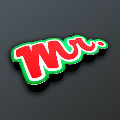 Shopfront iluminado Restaurant Sign Board Company Logo Waterproof IP67