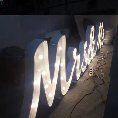 Casarse el metal de la muestra de la letra de la carpa de la decoración pintó el CE ROHS