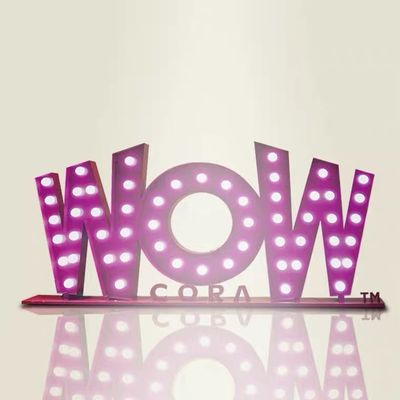 Muestra los 4ft de la letra de la carpa del vintage de HIGHSPAN con las bombillas