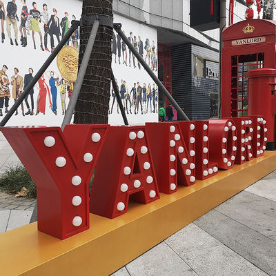 Luces gigantes iluminadas al aire libre de las letras de la carpa que electrochapan
