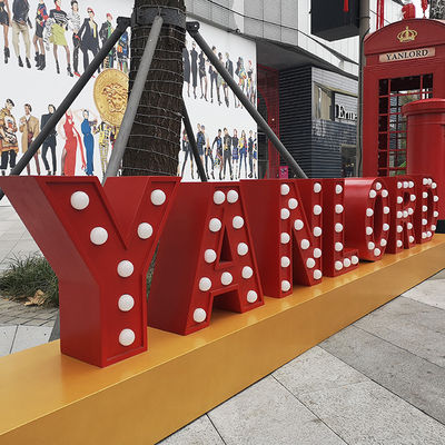 Luces gigantes iluminadas al aire libre de las letras de la carpa que electrochapan