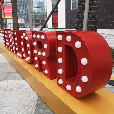 Luces gigantes iluminadas al aire libre de las letras de la carpa que electrochapan