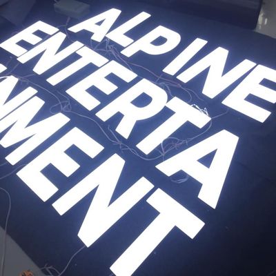 3d de encargo llevó el electrochapado de Logo Storefront Sign Stainless Steel