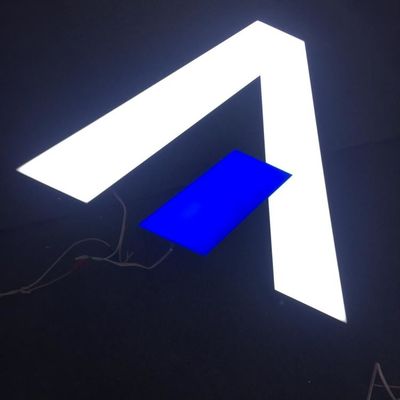 3d de encargo llevó el electrochapado de Logo Storefront Sign Stainless Steel