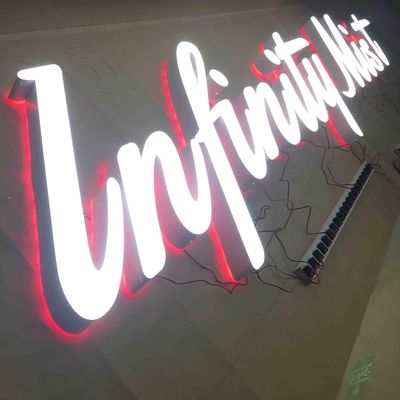 El laser de encargo al aire libre cortó al tablero HIGHSPAN de Logo Signs Light Up Sign del metal