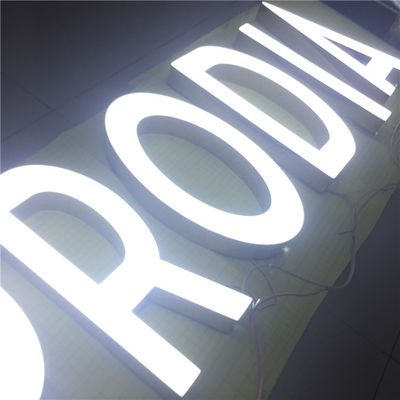 El laser de encargo al aire libre cortó al tablero HIGHSPAN de Logo Signs Light Up Sign del metal