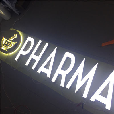 El laser de encargo al aire libre cortó al tablero HIGHSPAN de Logo Signs Light Up Sign del metal