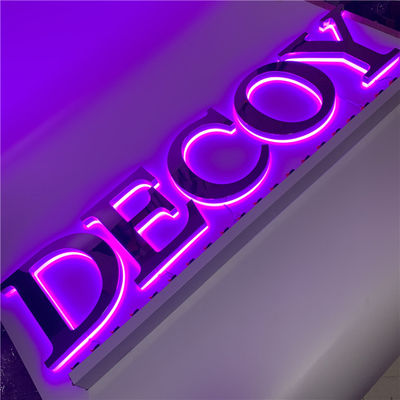 Muestra llevada metal de acero inoxidable AC110V de la barra de la muestra 12v de la letra del canal 3D