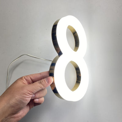 3D a prueba de viento Front Lit Sign Board de acrílico 50000 horas de curso de la vida