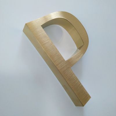 La muestra interior de la letra del metal de la puerta de la oficina pulió la galvanoplastia cepillada SS304