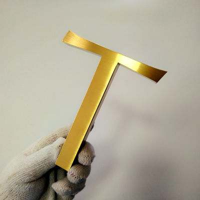 La muestra interior de la letra del metal de la puerta de la oficina pulió la galvanoplastia cepillada SS304