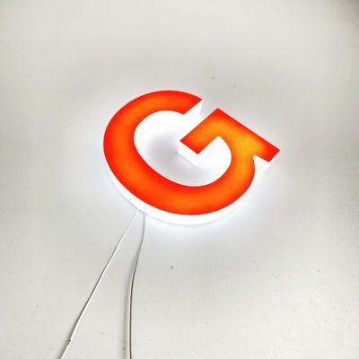 Iluminación completa del cuerpo del tablero de la muestra de la letra de Front Lit 3D