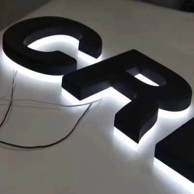 La muestra de iluminación blanca de la letra de canal de la señalización de Shopfront del metal hizo excursionismo el CE ROHS