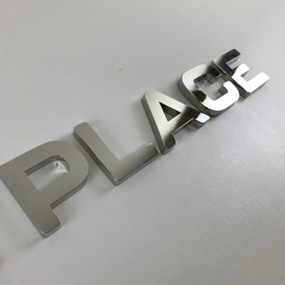 La muestra de plata de la letra del espejo 3D del frente de la tienda de Customzied hizo excursionismo FrontLit