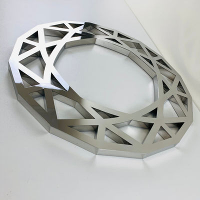 La muestra de plata de la letra del espejo 3D del frente de la tienda de Customzied hizo excursionismo FrontLit