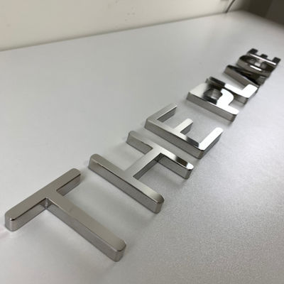 La muestra de plata de la letra del espejo 3D del frente de la tienda de Customzied hizo excursionismo FrontLit