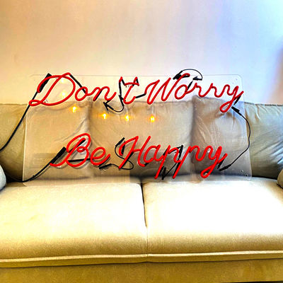 El alfabeto de encargo al aire libre de la señal de neón letra la iluminación roja 12VDC