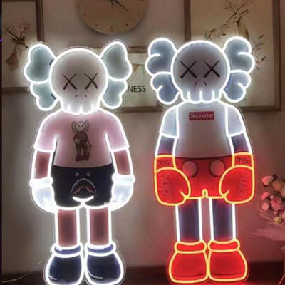 Luz de encargo 175m m 190m m de la señal de neón del diseño KAWS de la moda